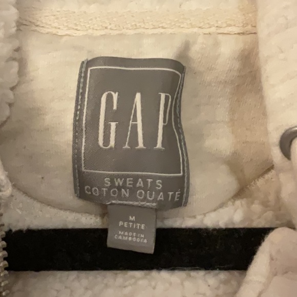 GAP lined zip hoodie medium petite - Picture 3 of 4